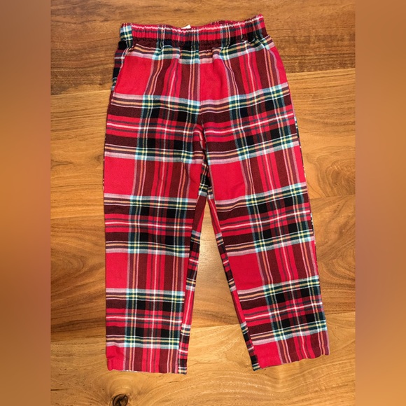 Lands' End Red Plaid  Pajama 2PC Set - Holiday PJ's, Youth Kids Size 6 - Picture 5 of 7